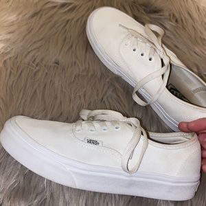 white low top vans
